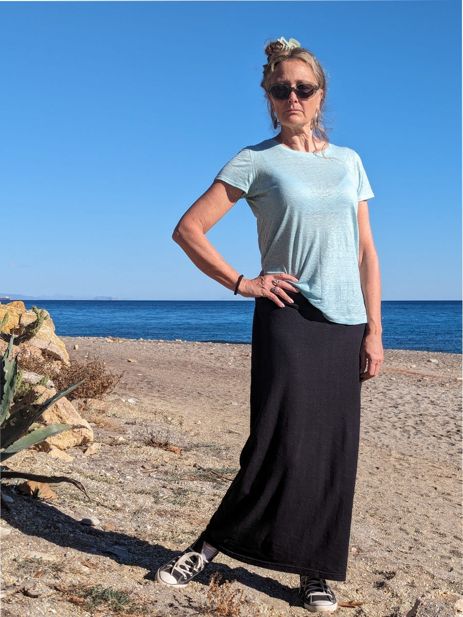 Beautiful 100% Hemp T shirt in seagrass blue - Hemp Horizon