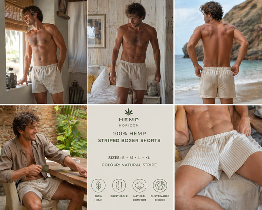 Hemp Boxer shorts for men -Hemp Horizon