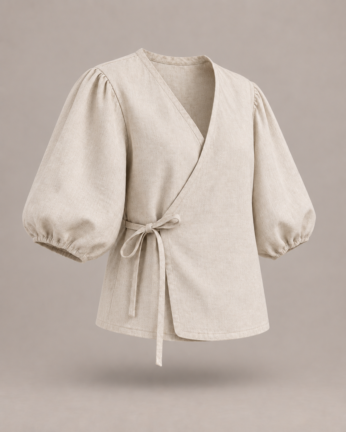 Hemp Cotton Wrap Kimono Blouse