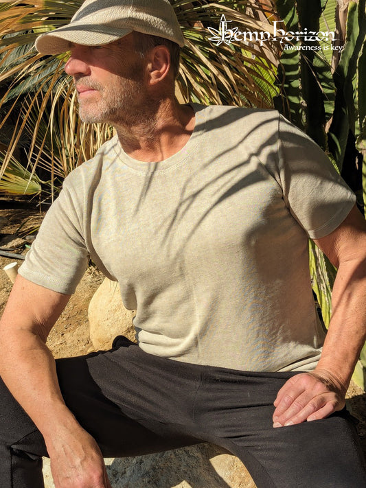 Luxury hemp natural tee - Hemp Horizon