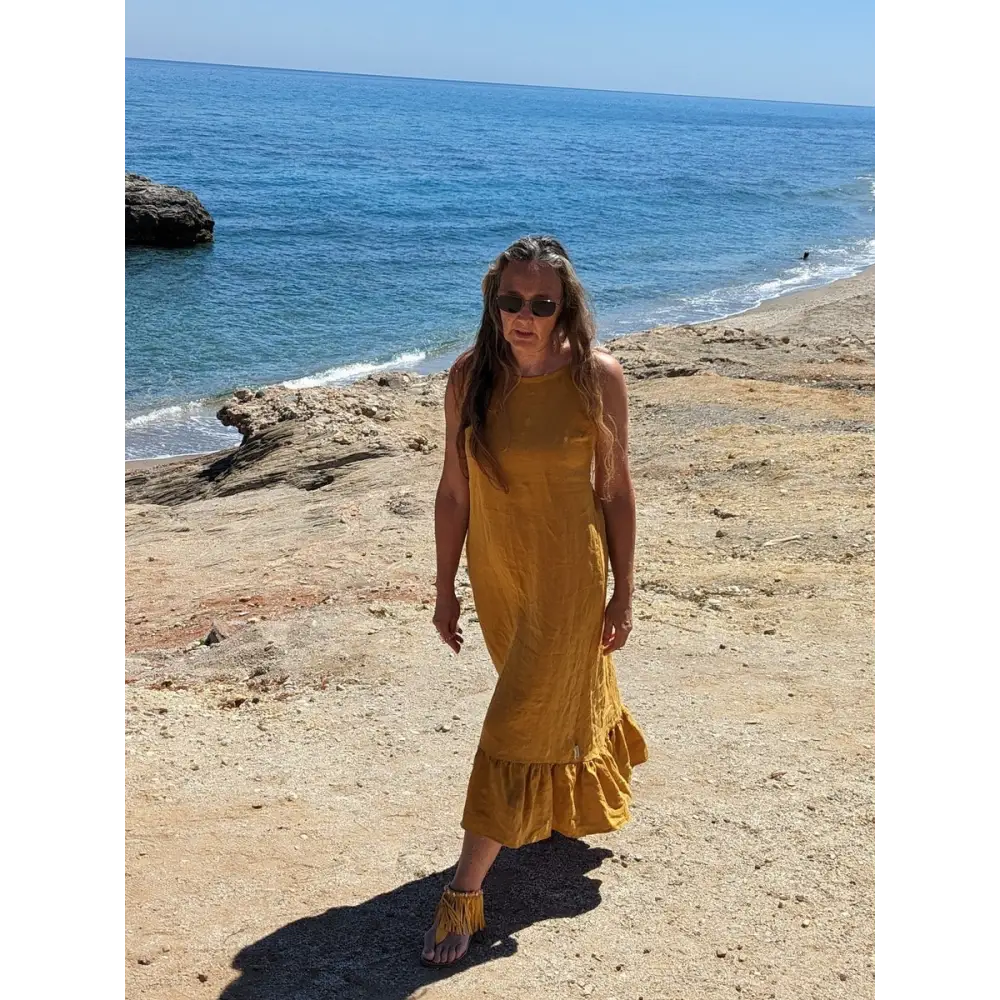 Hemp linen low back dress - Hemp Horizon