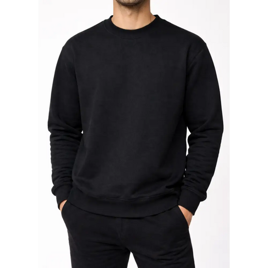 Black_hemp bamboo fleece sweatshirt_Hemp Horizon