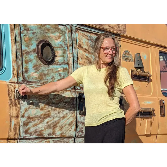 Beautiful 100% Hemp T shirt in summer yellow - Hemp Horizon