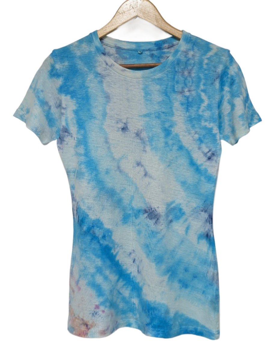Hemp organic cotton turquoise womens fit and standard fit t'shirt