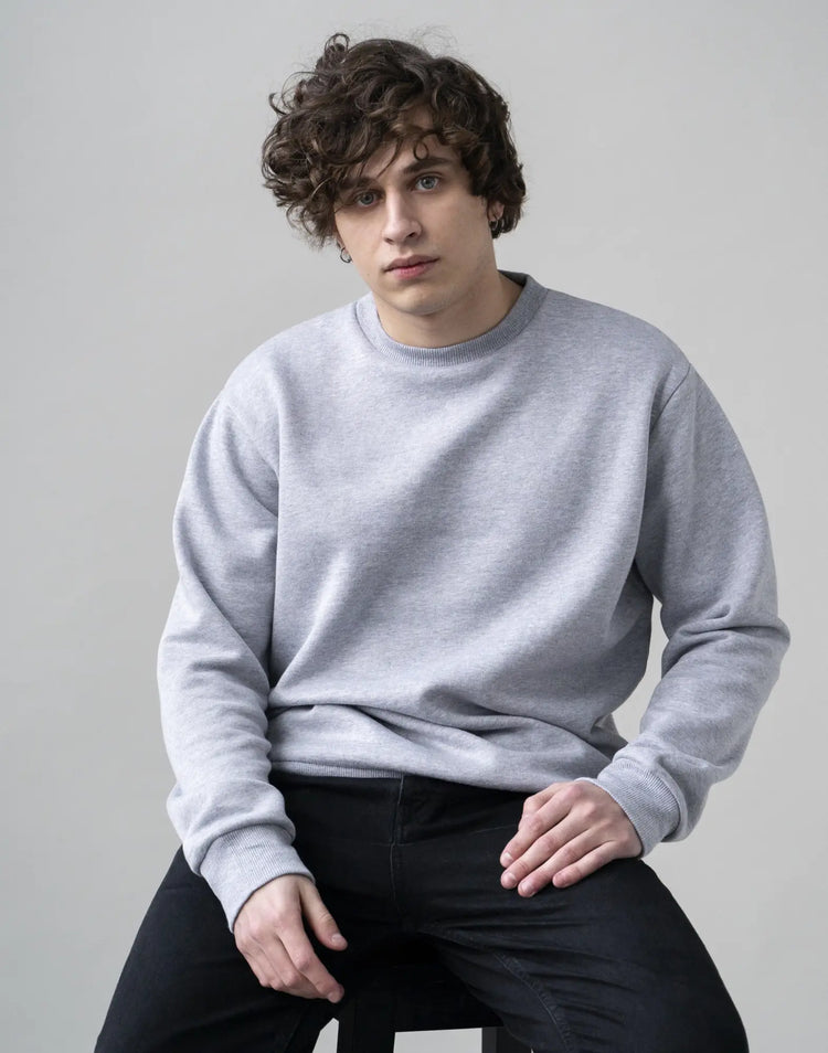 Unisex hemp sweatshirt in black, white and grey - Hemp Horizon