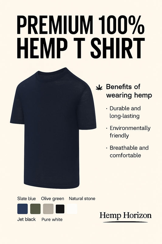 Pure 100% hemp unisex t-shirt