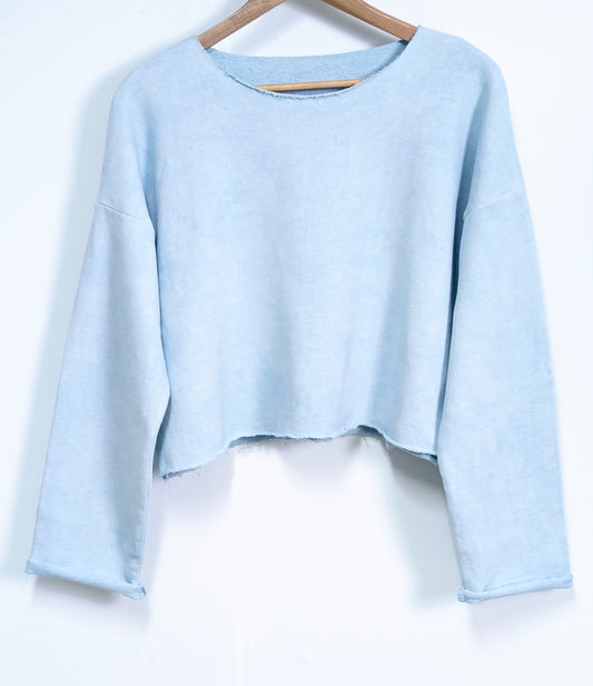 Hemp crop-top sweatshirt