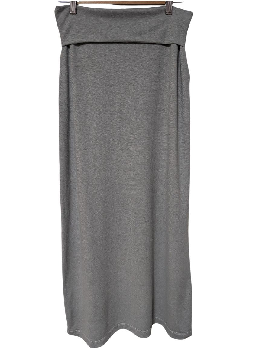 Womens Hemp grey jersey maxi skirt - Hemp Horizon