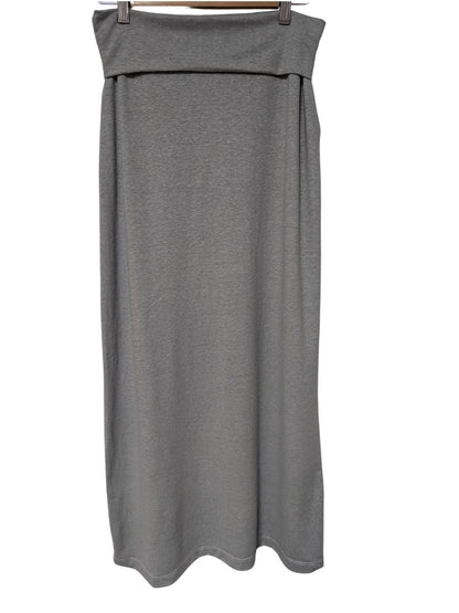 Womens Hemp grey jersey maxi skirt - Hemp Horizon