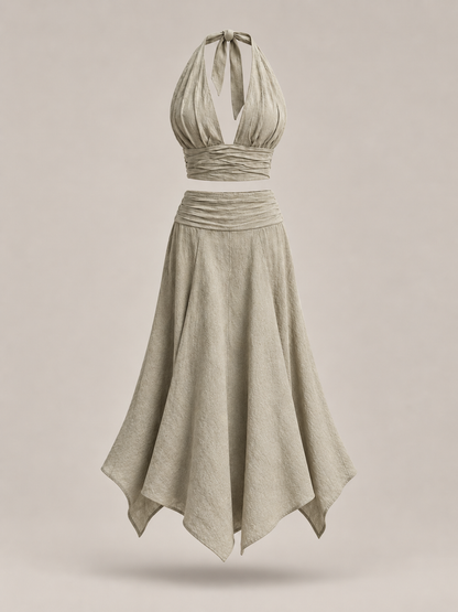Hemp Crop Top & Skirt Set – Plant Dyed