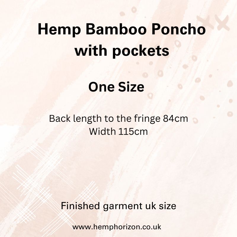 Hemp Bamboo hoodie poncho designed by Hemp Horizon.