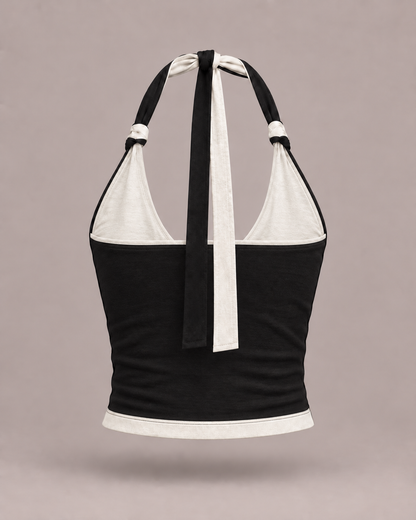 Reversible Hemp Halter-Neck Top