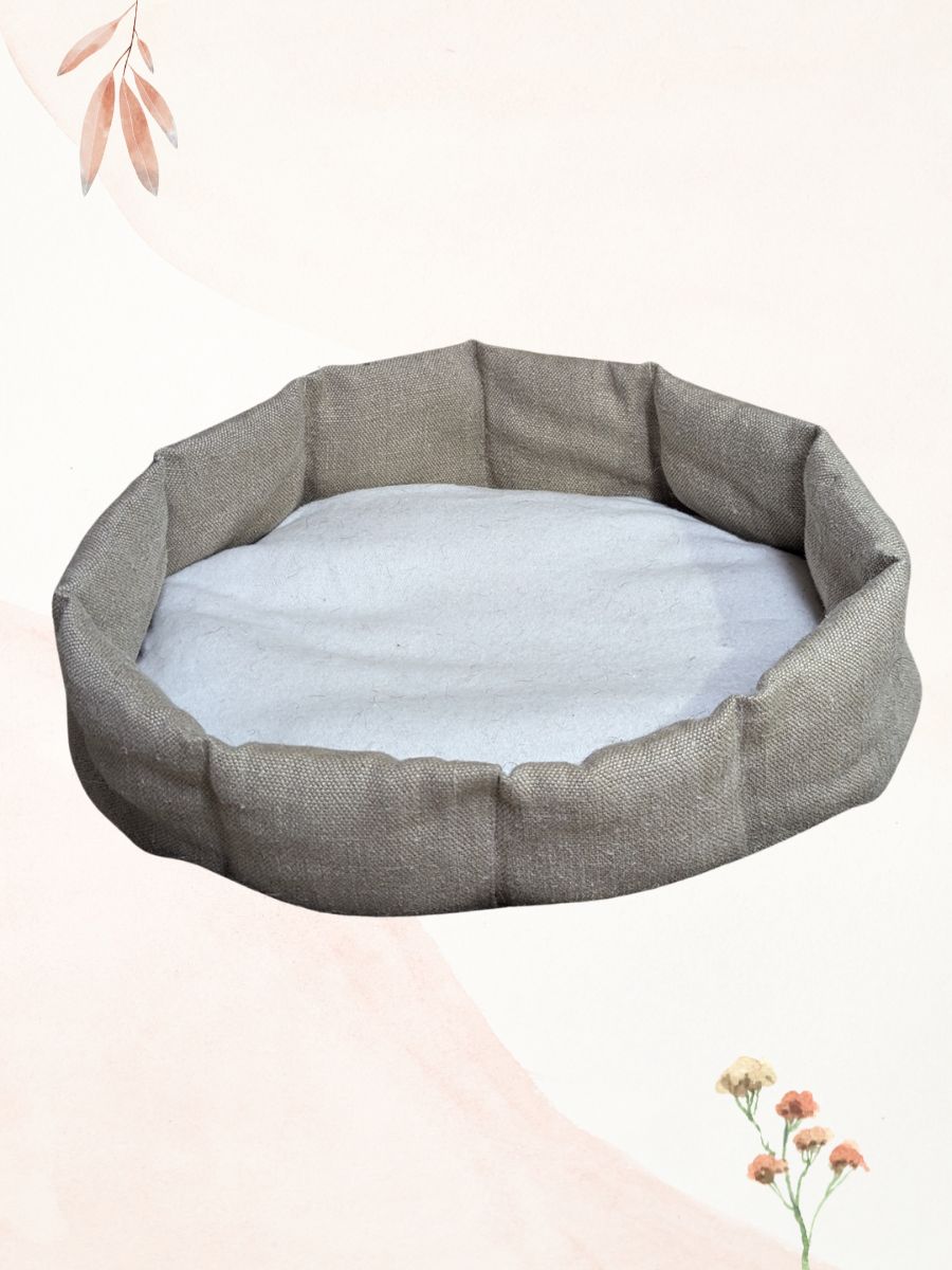 Hemp Pet bed with hemp fleece cushion - Hemp Horizon