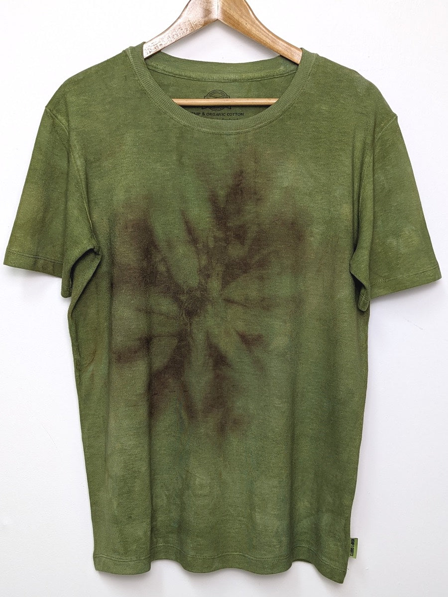 Tie-dyed Hemp Olive T-shirt