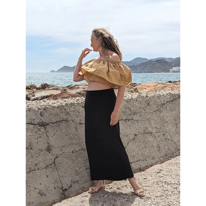 Hemp ruffle top and maxi skirt - Hemp Horizon