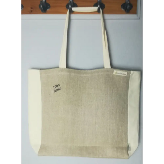 Hemp tote bag with pocket - Hemp Horizon
