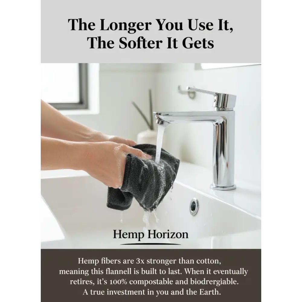 black_wash_cloth hemp and organic cotton - Hemp Horizon