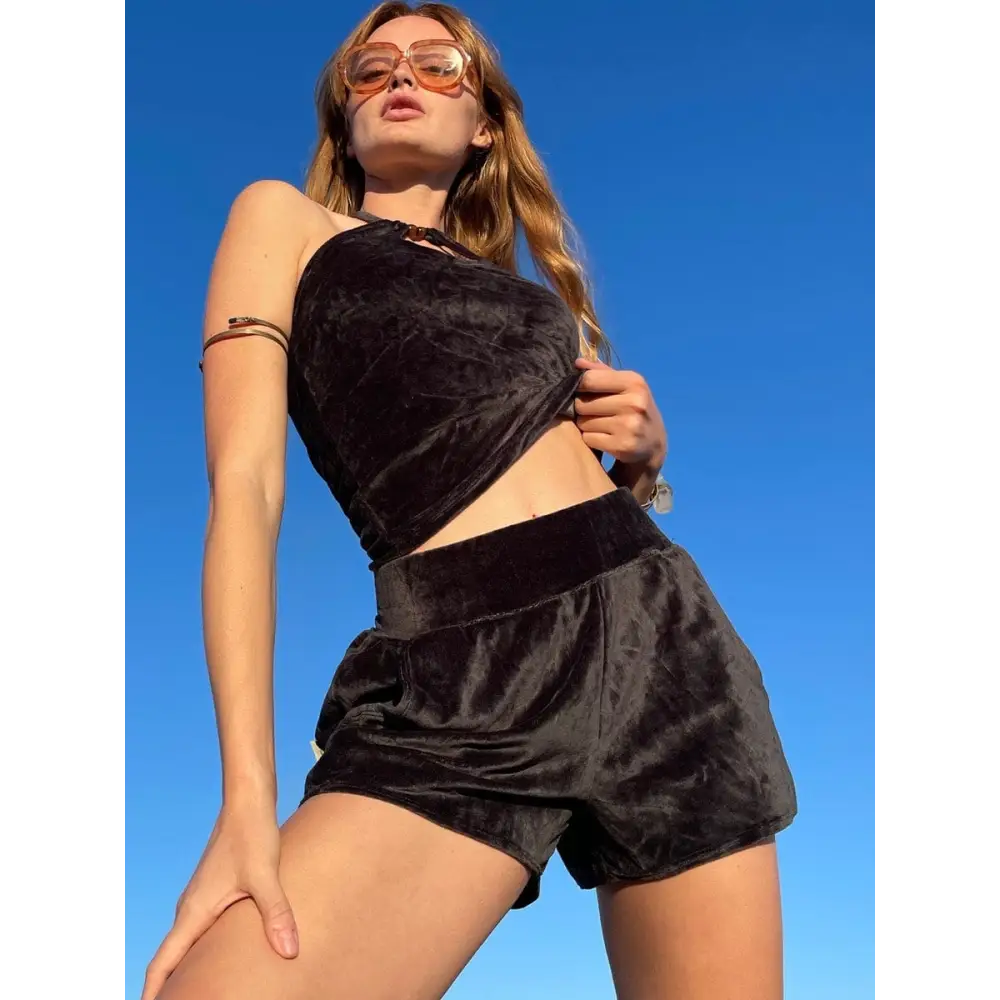 Hemp Bamboo Velour Booty Shorts - Hemp Horizon