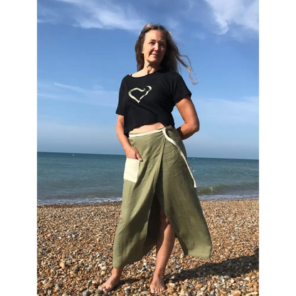Hemp Linen wrap-over skirt - Hemp Horizon