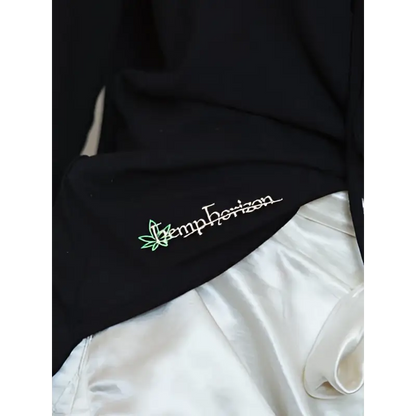 Hemp lace-up top - Hemp Horizon