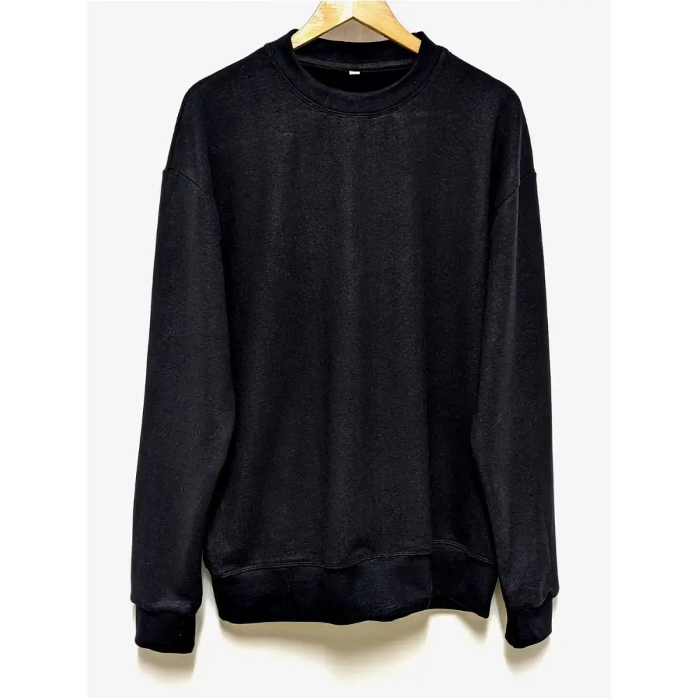 Black Hemp bamboo sweatshirt - Hemp Horizon