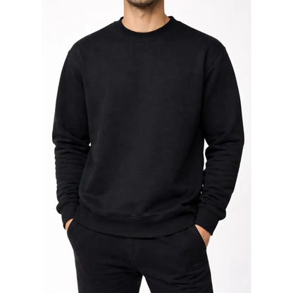Black_hemp bamboo fleece sweatshirt_Hemp Horizon