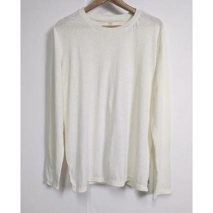 Hemp long sleeve t’shirt - White / XS - Hemp longsleeve t’shirts