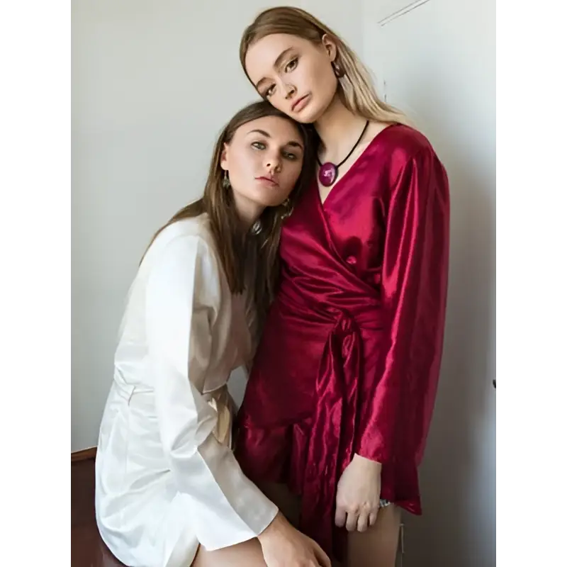 Hemp Silk Wrap Dress - Hemp Horizon