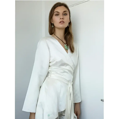 Hemp Silk Wrap Dress - Hemp Horizon