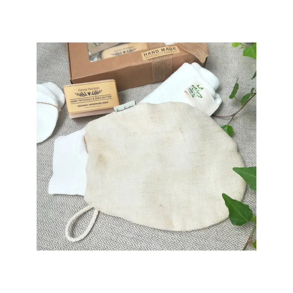 Hemp exfoliating mitt gift set - Hemp Horizon