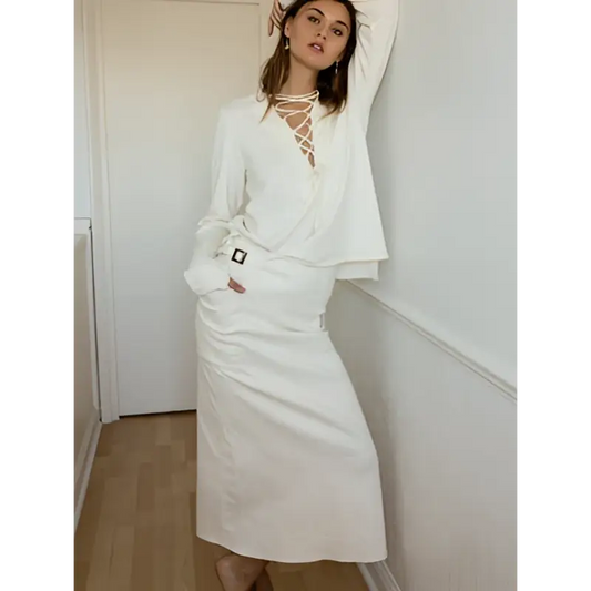 Hemp Stretch Twill Skirt - Hemp Horizon