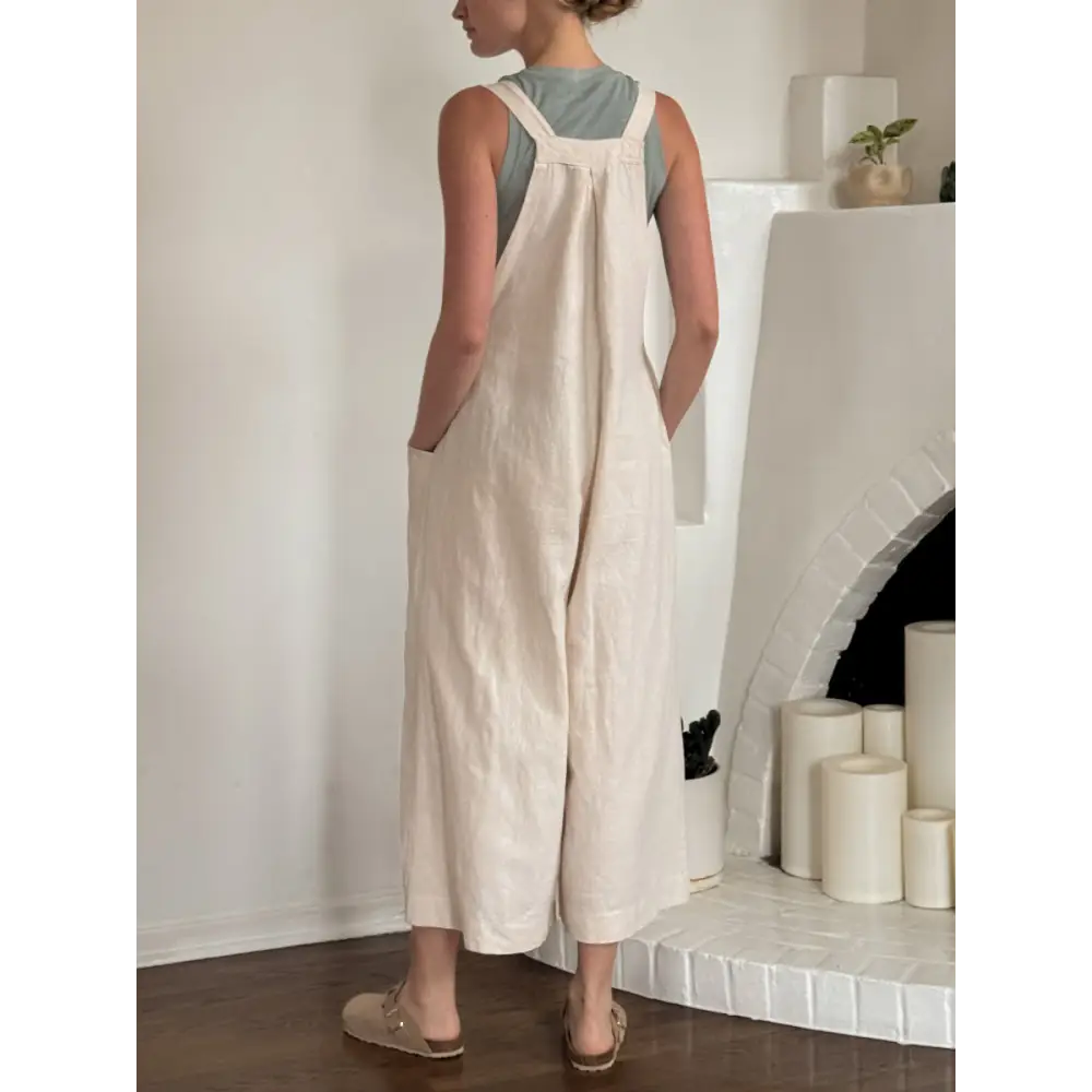 Hemp Linen dungarees with coconut buttons - Hemp Horizon