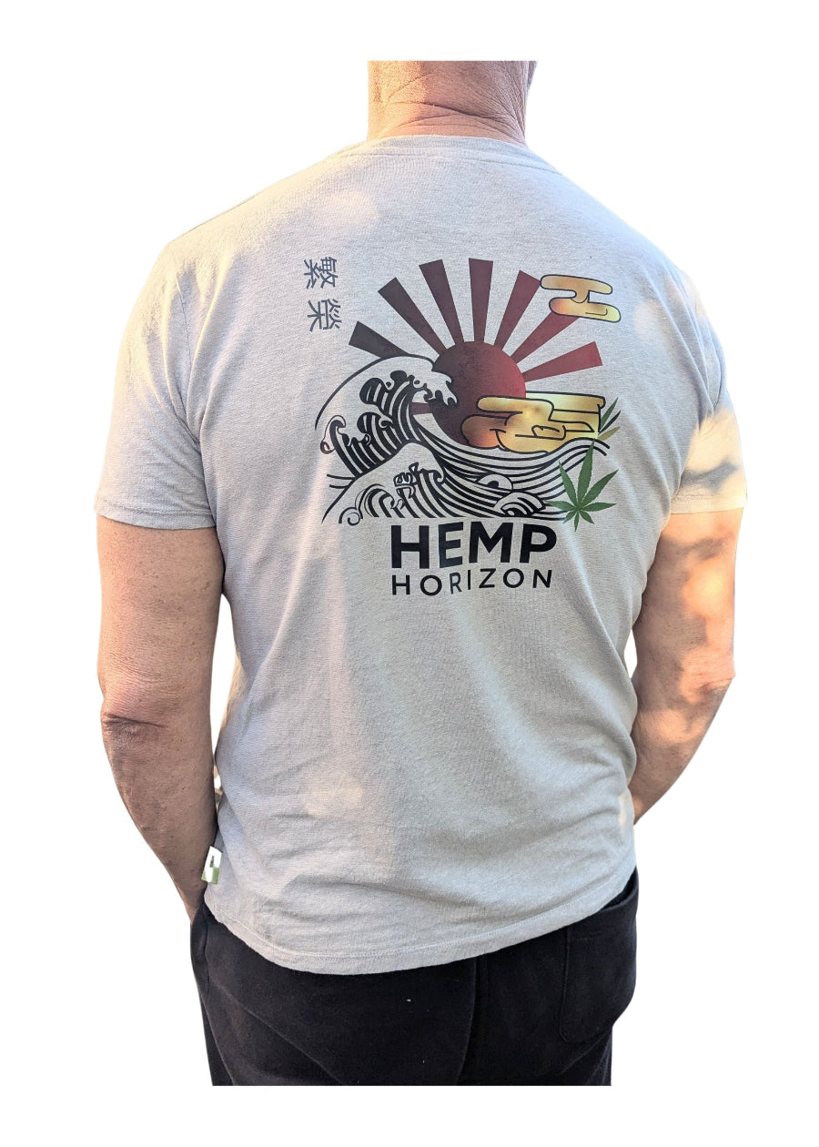 Grey_Hemp_New_design_tee- Hemp Horizon