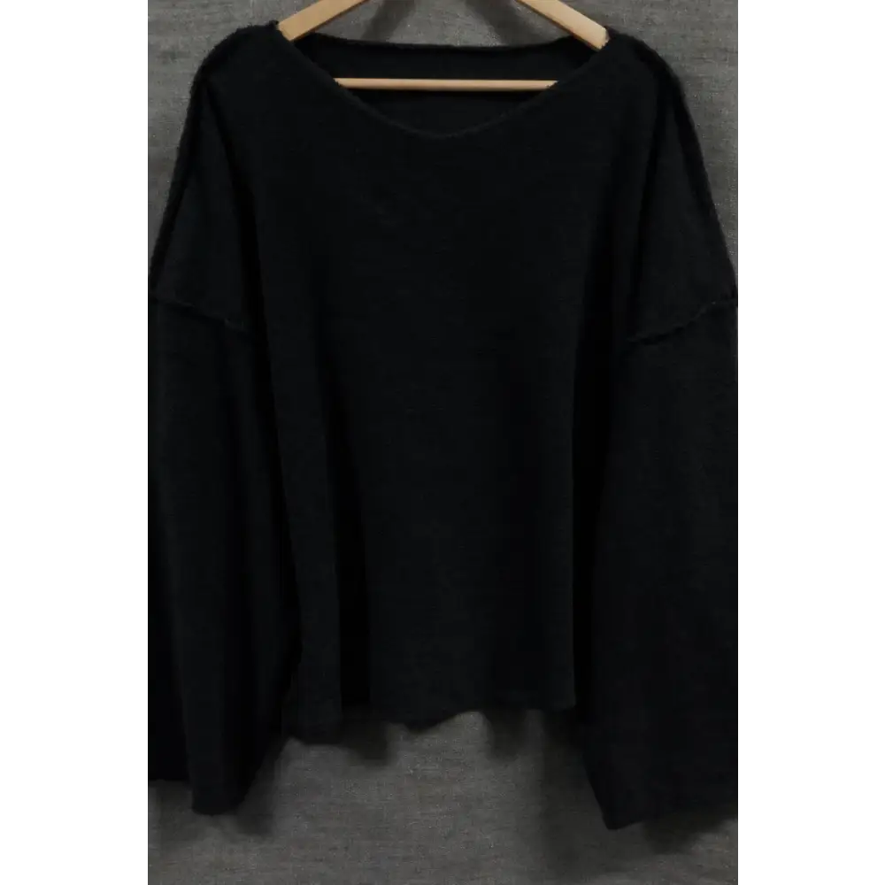 Black_hemp and organic cotton oversized_sweatshirt -Hemp Horizon