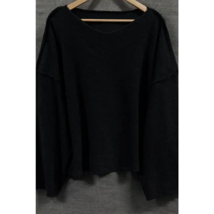 Black_hemp and organic cotton oversized_sweatshirt -Hemp Horizon