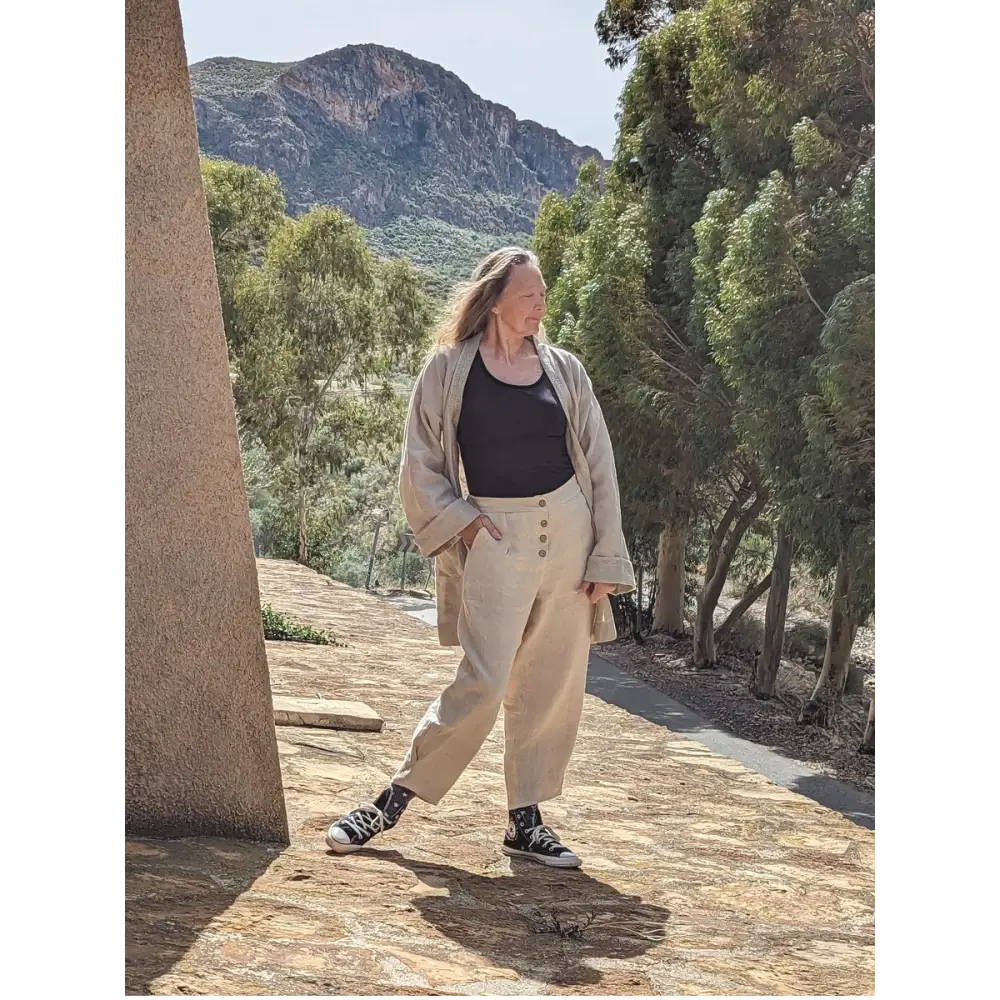 Summer loose hemp linen trous - Hemp Horizoners