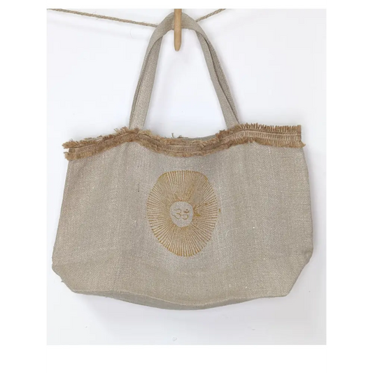 Hemp natural canvas tote with pocket - Hemp Horizon