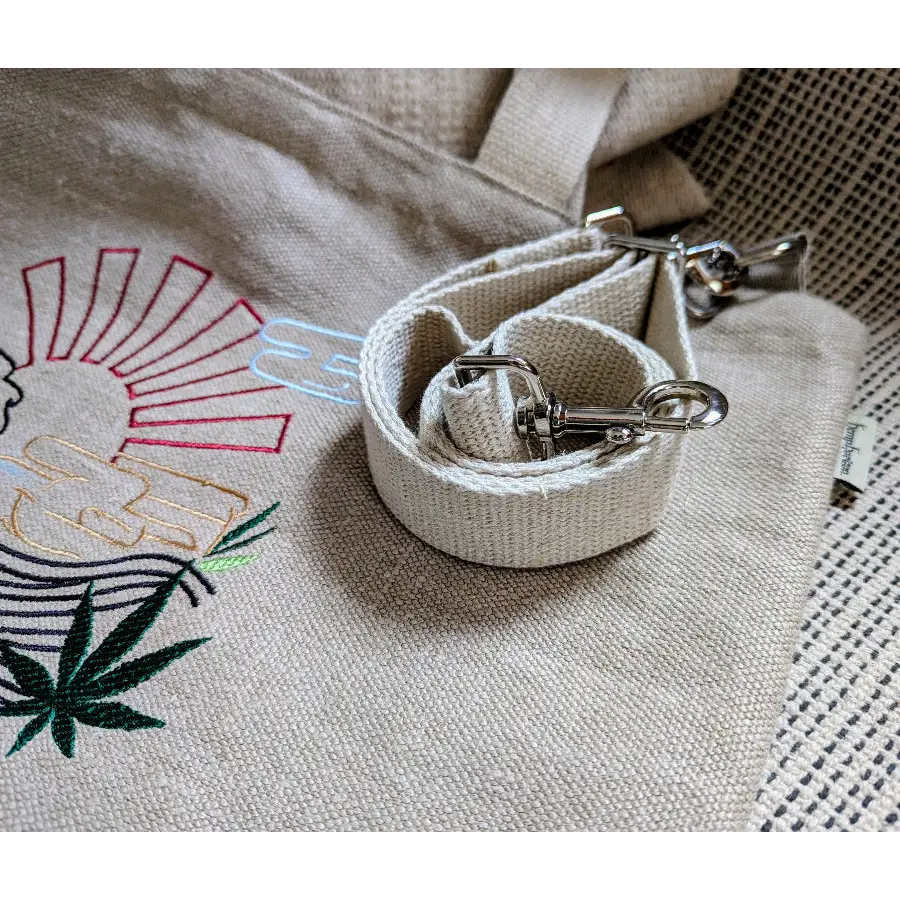 Hemp tote with adjustable hemp strap - Hemp Horizon