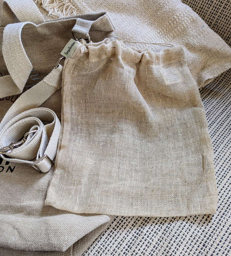 Hemp vegetable drawstring  bag  - Hemp Horizon