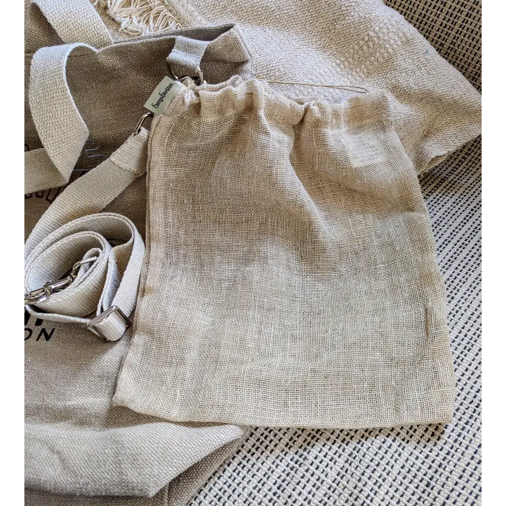 Hemp vegetable drawstring  bag  - Hemp Horizon