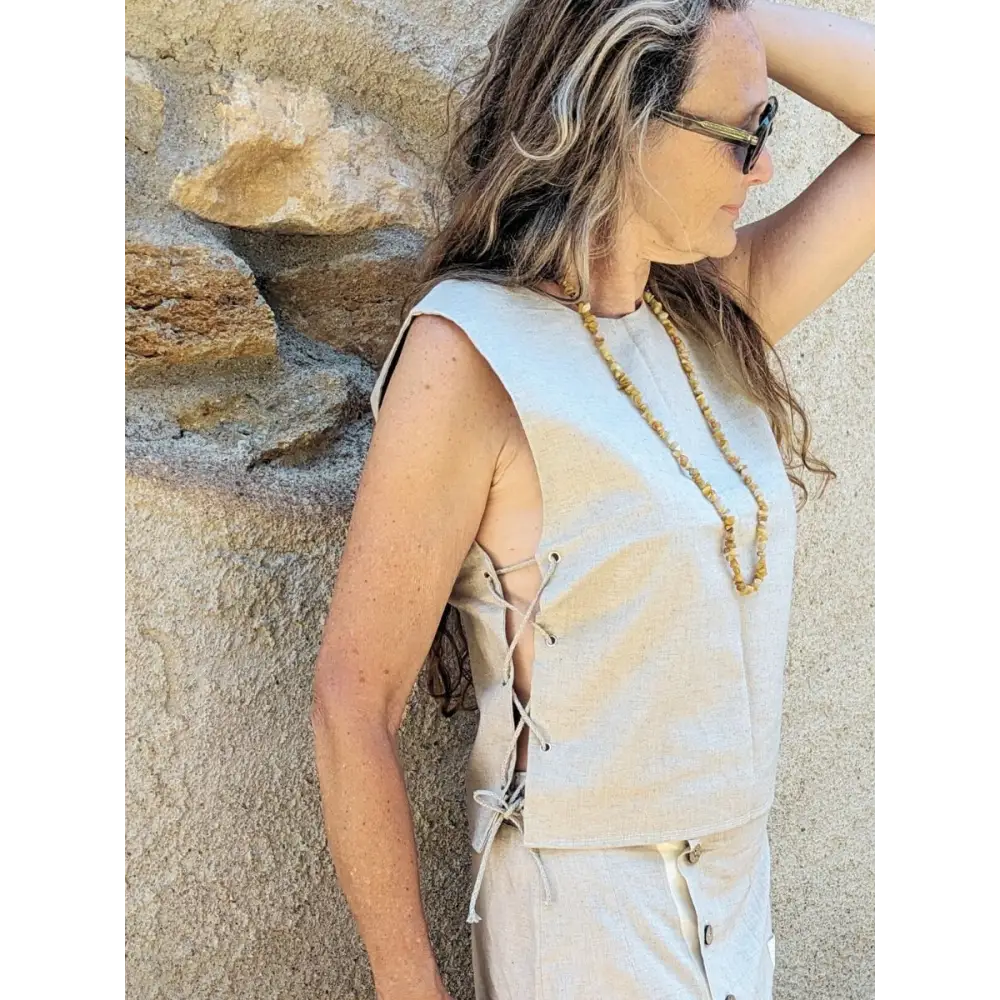 Hemp mother earth tie top - Hemp Horizon