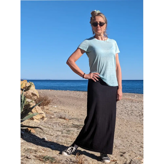 Beautiful 100% Hemp T shirt in seagrass blue  - Hemp Horizon