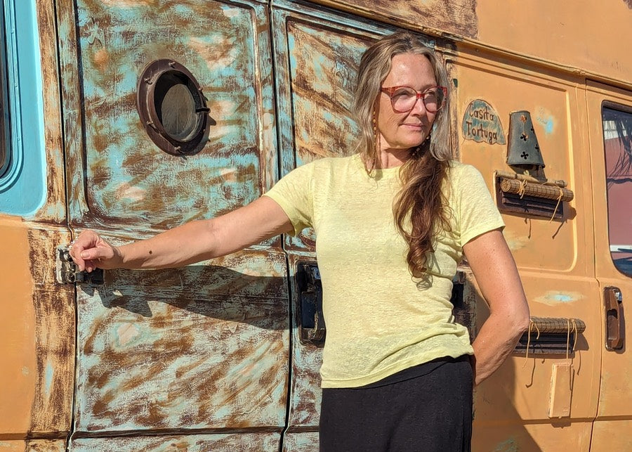 Beautiful 100% Hemp T shirt in summer yellow  - Hemp Horizon