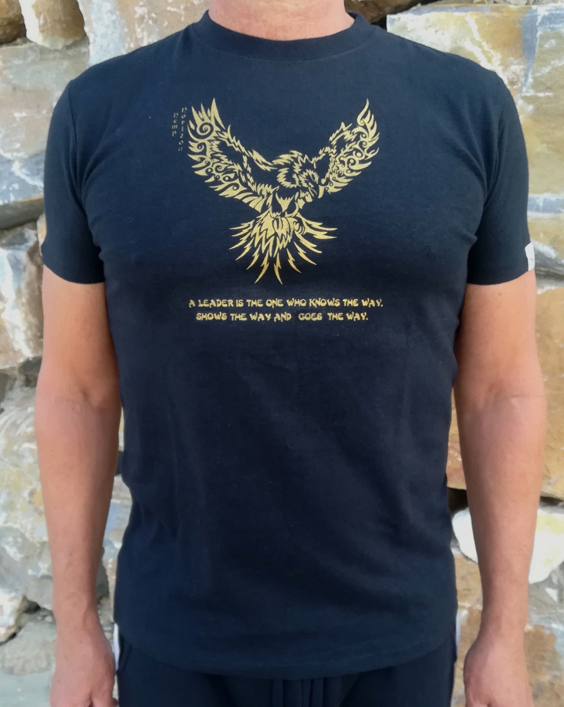 Hemp Organic Cotton T-Shirt With Eagle Print - Hemp Horizon