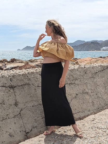 Hemp ruffle top and maxi skirt - Hemp Horizon