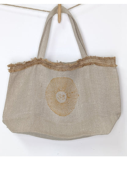 Hemp natural canvas tote with pocket - Hemp Horizon