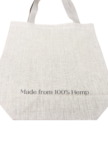 Rustic hemp tote bag